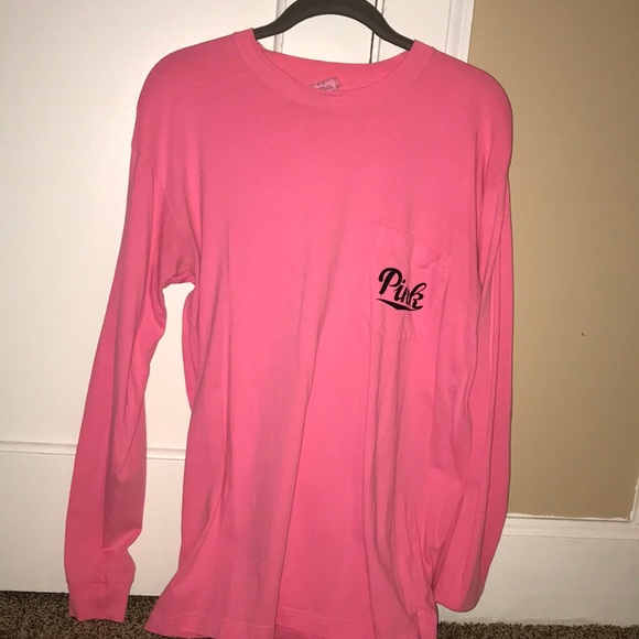 PINK Victoria's Secret Tops - Pink long sleeve with pocket
